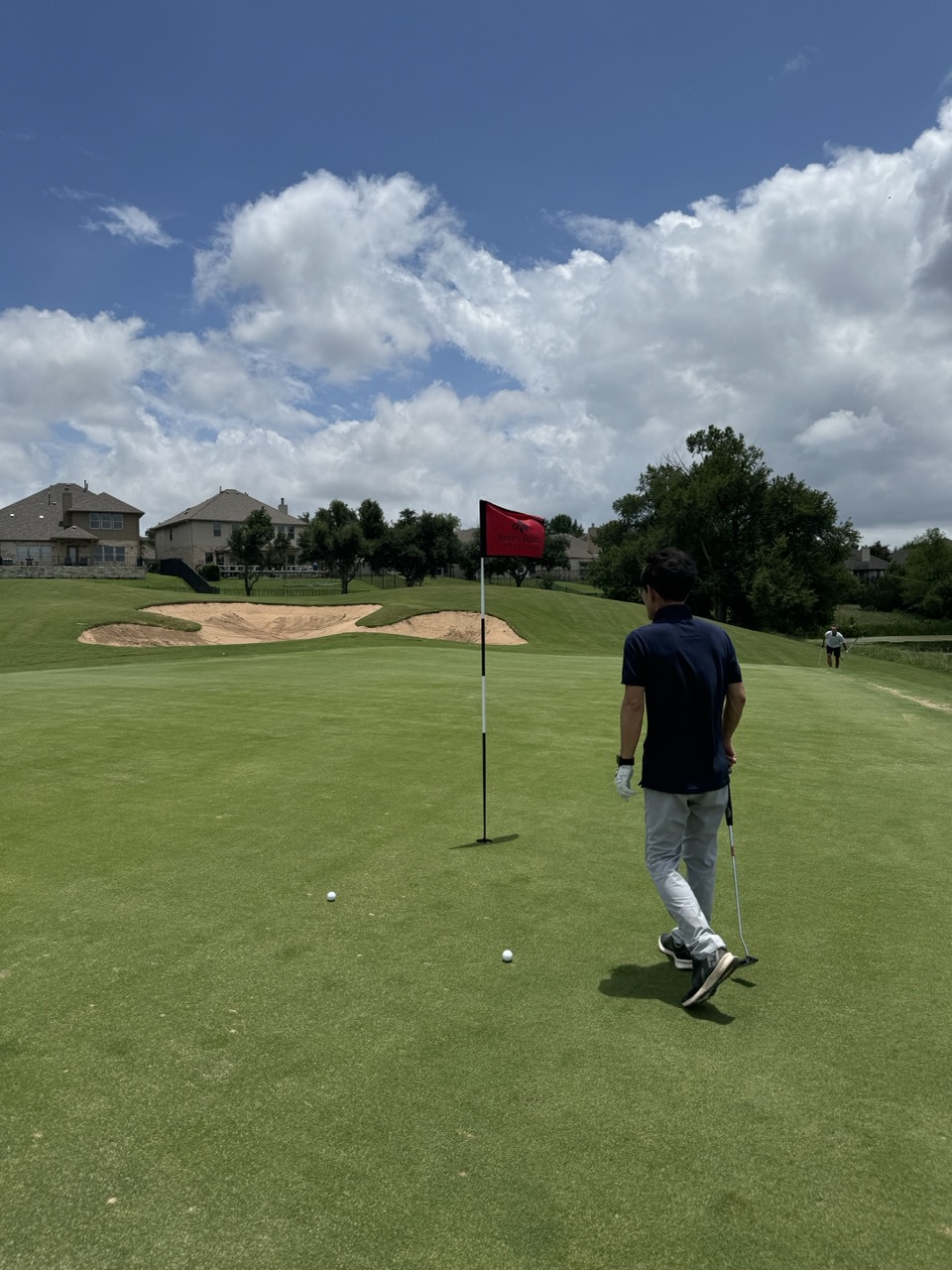My approach on 17 (at left)
