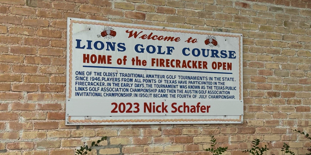 A sign for the Firecracker Open